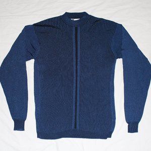 Bachrach Blue Sweater with Black Stripes Excellent condition Like New